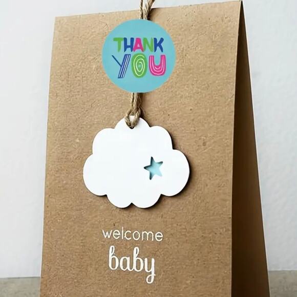 New 500 Piece Roll Self-Adhesive Thank You Stickers - 8 Designs - Picture 2 of 4